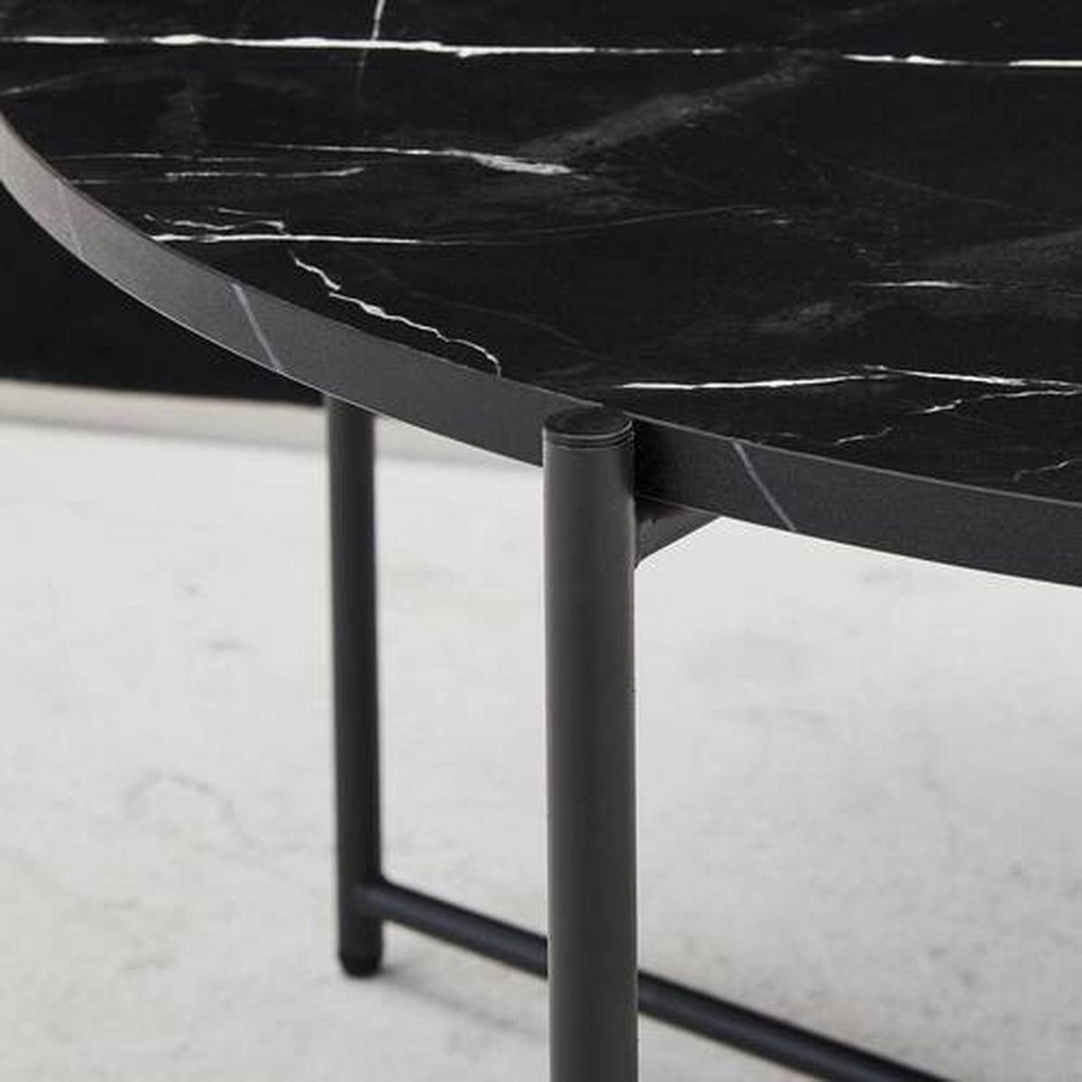 COUCHTISCH 83/83/40 cm rund Anthrazit  - Anthrazit/Schwarz, Design, Holzwerkstoff/Metall (83/83/40cm) - MID.YOU