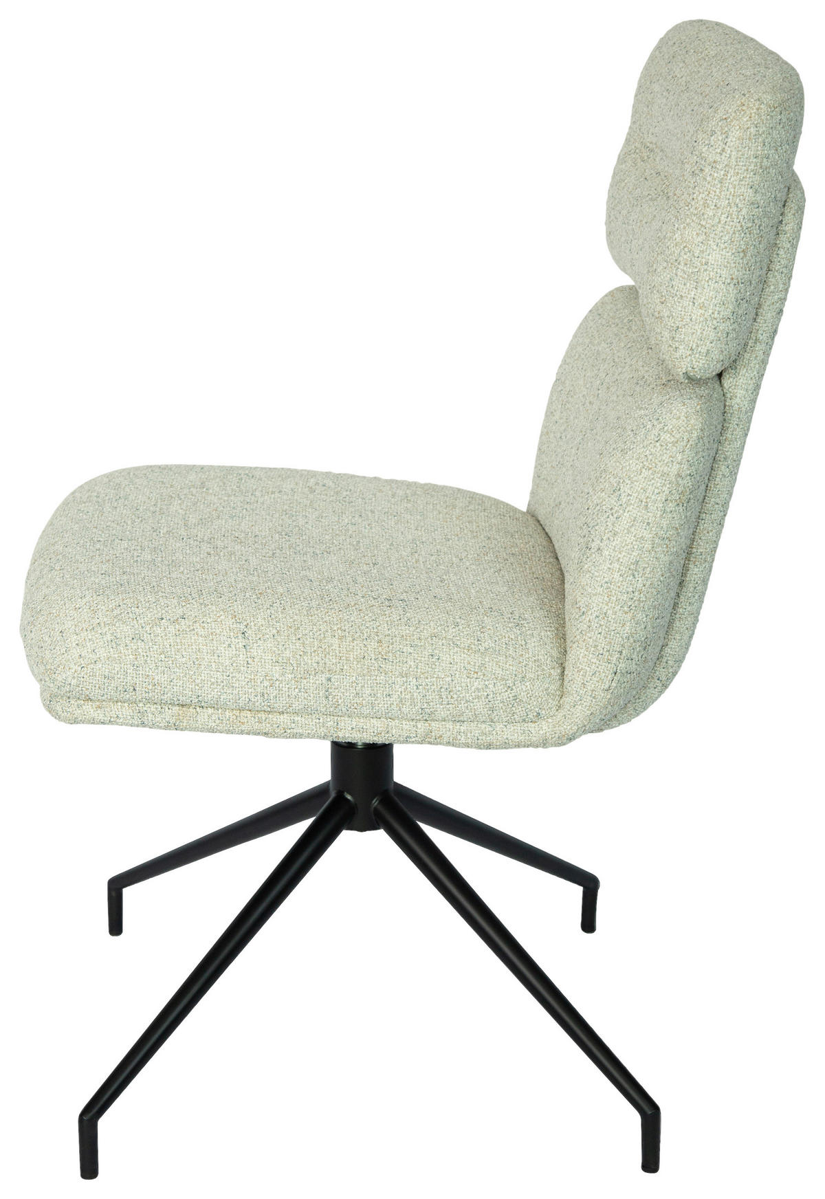 STUHL  in Eisen Webstoff Metall, Textil  - Beige/Schwarz, Design, Textil/Metall (50/92/64,5cm) - Dieter Knoll