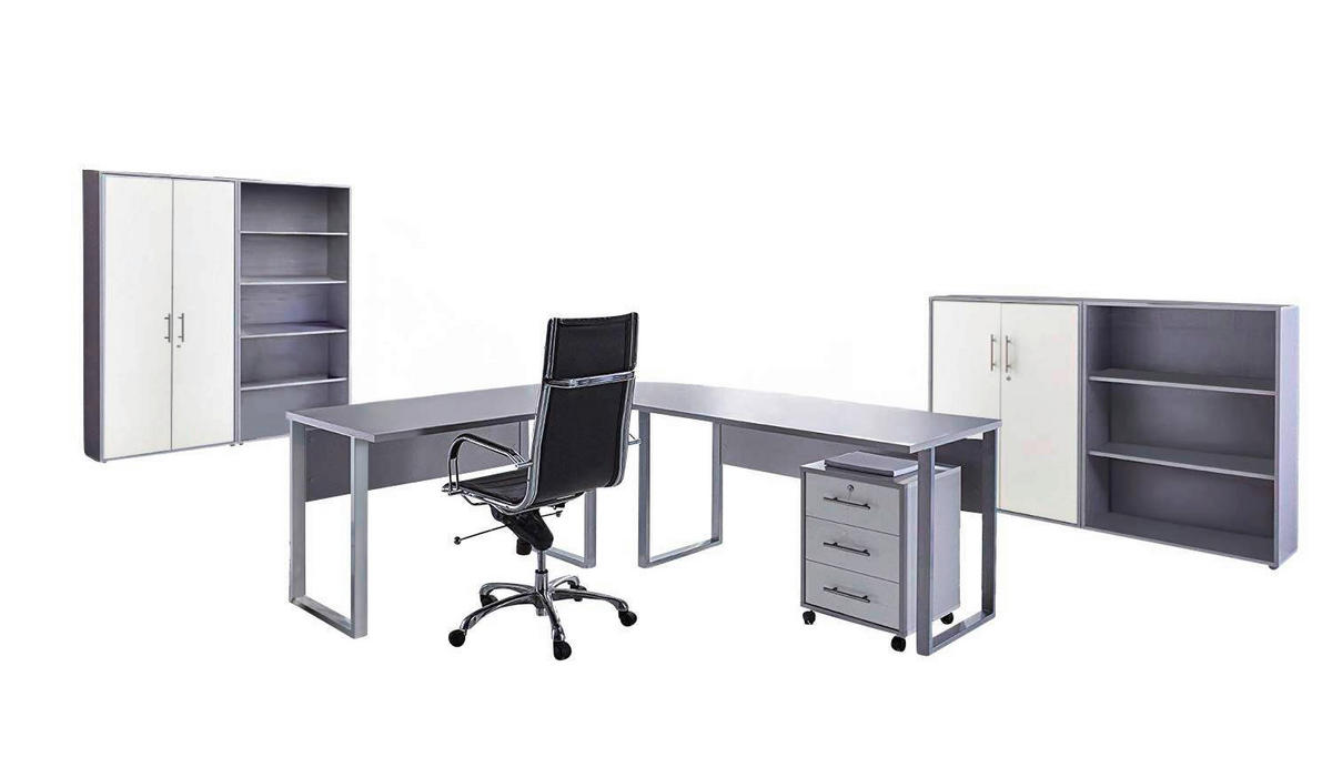 BÜRO - Weiß/Grau, MODERN, Holzwerkstoff - MID.YOU