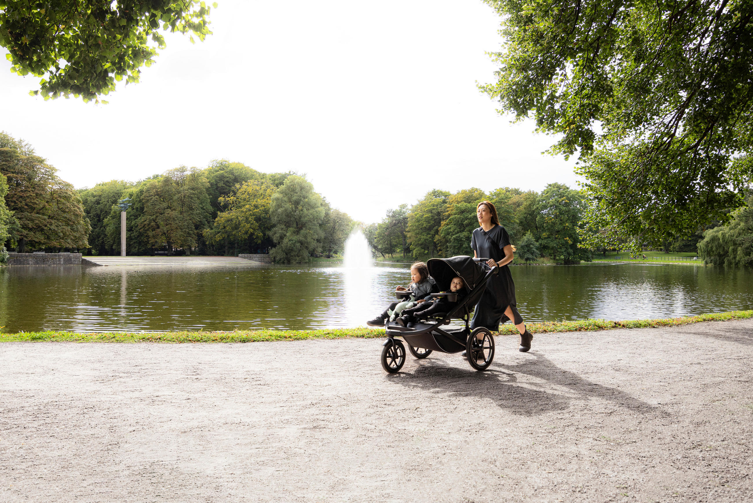 GESCHWISTERWAGEN Urban Glide 3 Double  - Schwarz, Basics, Textil/Metall (95,9/38,3/85,6cm) - Thule