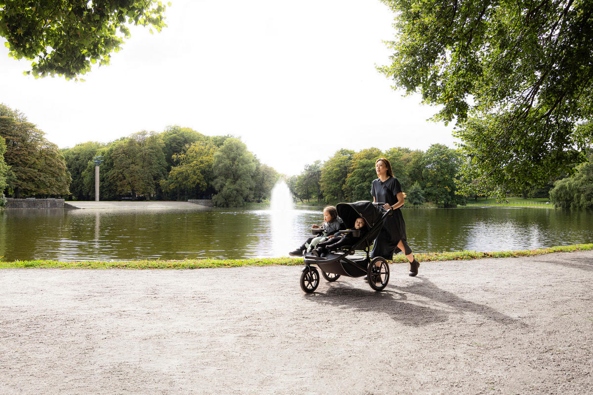 GESCHWISTERWAGEN Urban Glide 3 Double  - Schwarz, Basics, Textil/Metall (95,9/38,3/85,6cm) - Thule