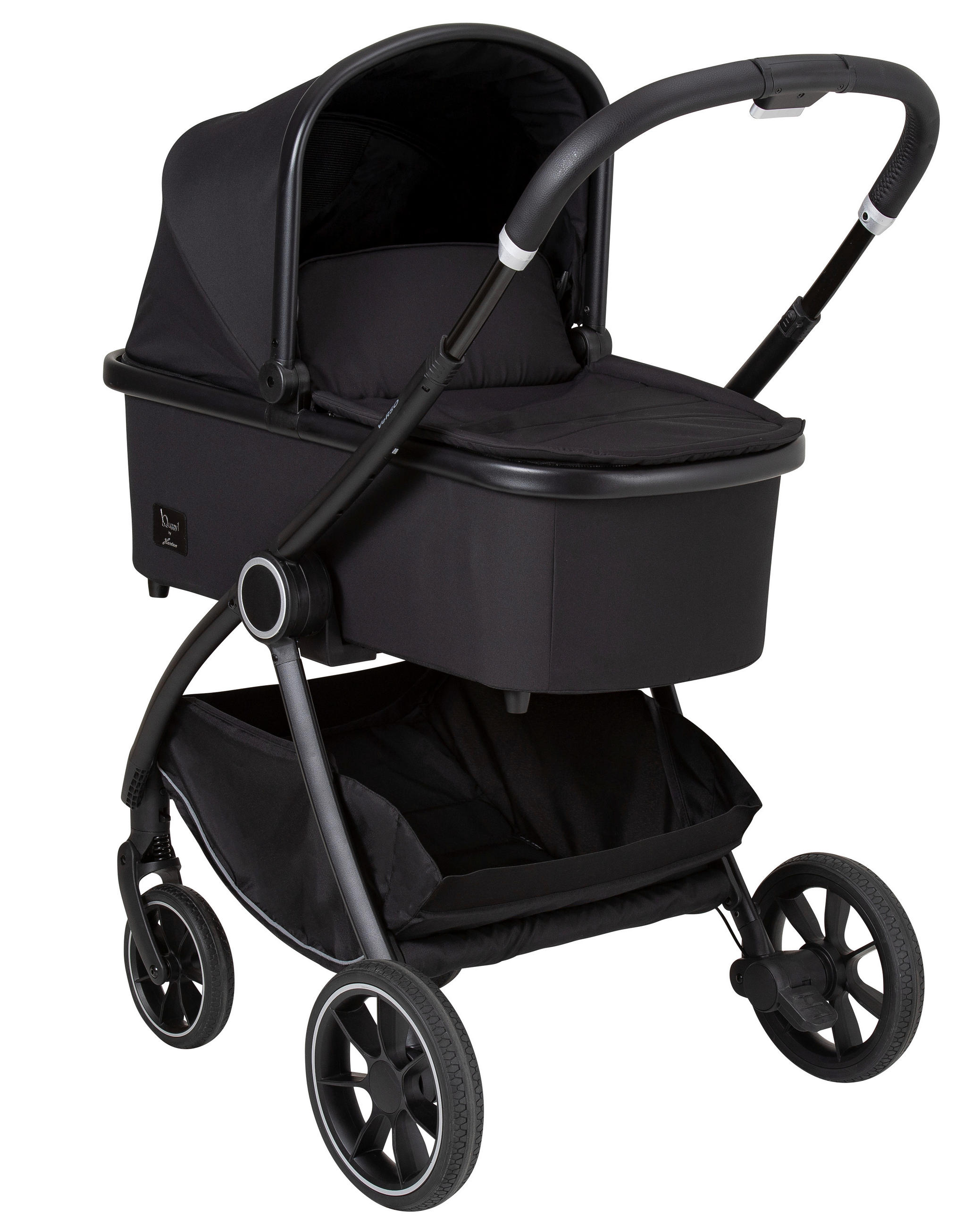 KINDERWAGENSET Verso  - Schwarz, Basics, Textil/Metall (86/62,5/108cm) - Hartan