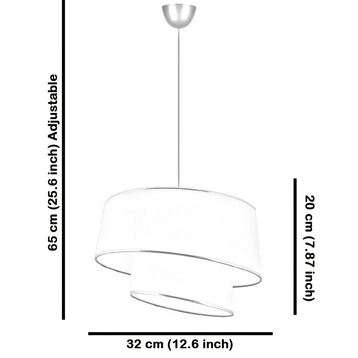 HÄNGELEUCHTE 32/65 cm   - Goldfarben/Grau, Design, Textil/Metall (32/65cm) - P & B