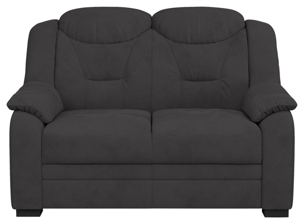 2-SITZER-SOFA in Mikrofaser Anthrazit  - Anthrazit/Schwarz, Basics, Kunststoff/Textil (138/99/99cm) - MID.YOU