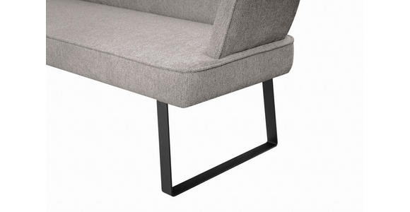 ECKBANK 233/189 cm Webstoff Dunkelgrau - Dunkelgrau/Schwarz, Design, Textil/Metall (233/189cm) - Novel