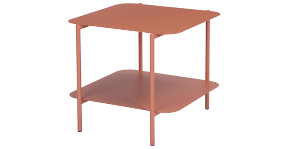 BEISTELLTISCH 48,4/45/40 cm Terracotta quadratisch  - Terracotta, Design, Metall (48,4/45/40cm) - Carryhome