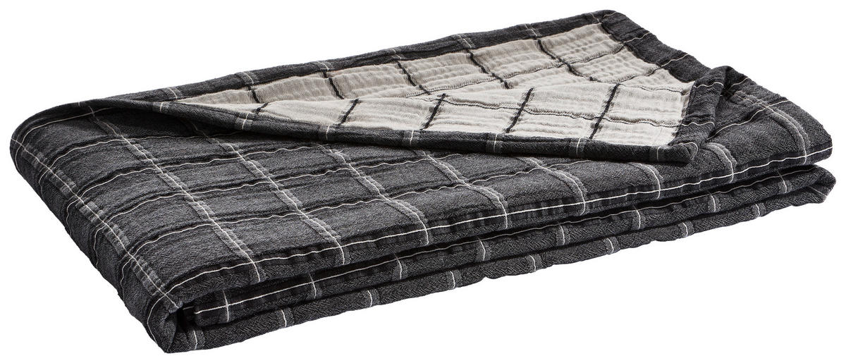 ÜBERWURF  - Anthrazit, Basics, Textil (220/240cm) - Schöner Wohnen