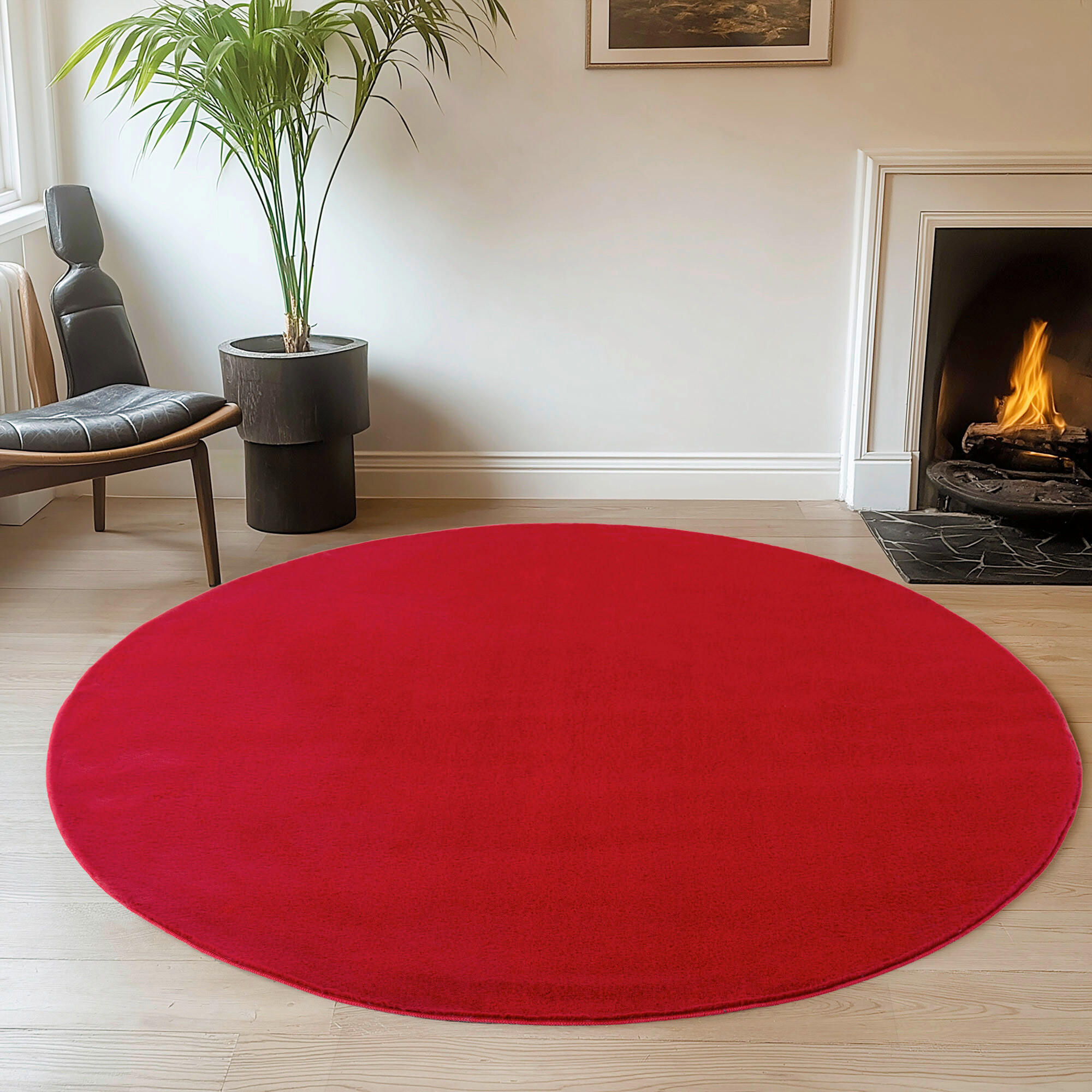WEBTEPPICH 80 cm Joy Rot - Rot, Design, Textil (80cm)