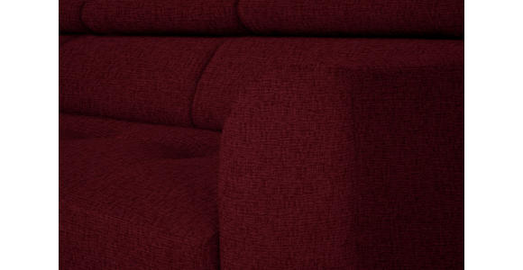 ECKSOFA in Chenille Rot 205/280 cm - Rot/Schwarz, Design, Textil/Metall (205/280cm) - Xora