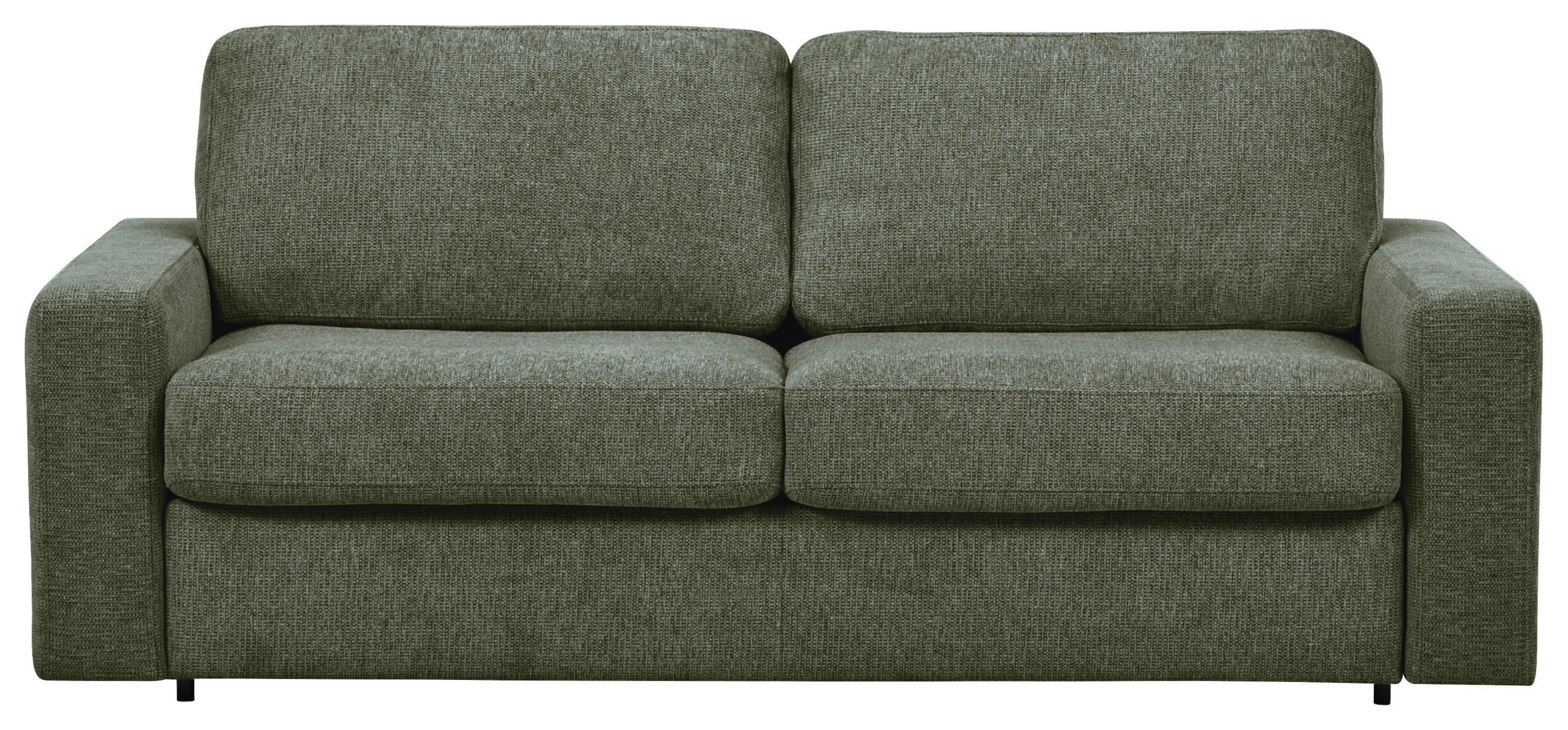SCHLAFSOFA Flachgewebe Grün  - Schwarz/Grün, MODERN, Kunststoff/Textil (195/80/100cm) - Carryhome