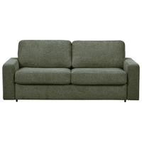 SCHLAFSOFA Flachgewebe Grün  - Schwarz/Grün, MODERN, Kunststoff/Textil (195/80/100cm) - Carryhome