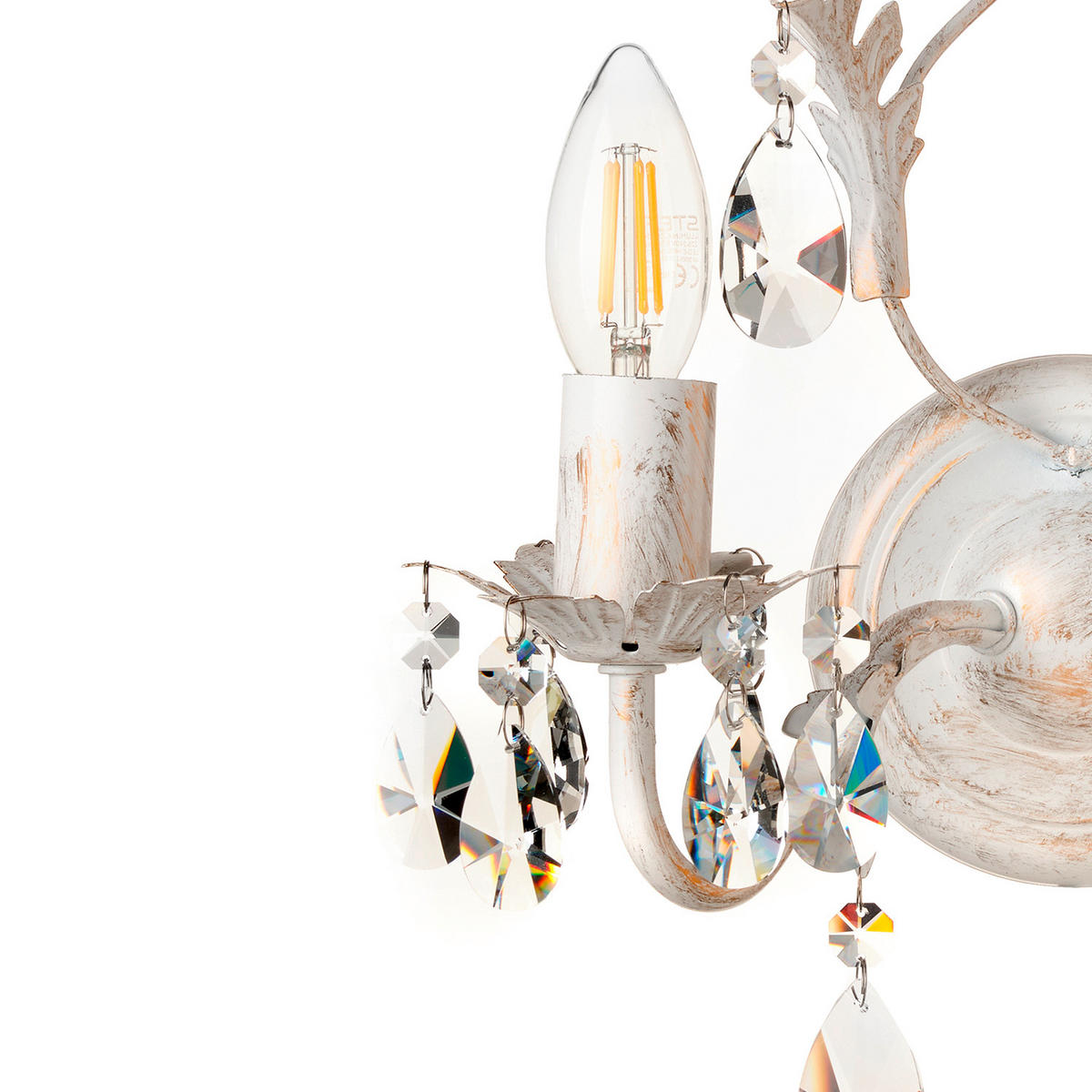 WANDLEUCHTE 30/20 cm   - KONVENTIONELL, Glas/Metall (30/20cm)