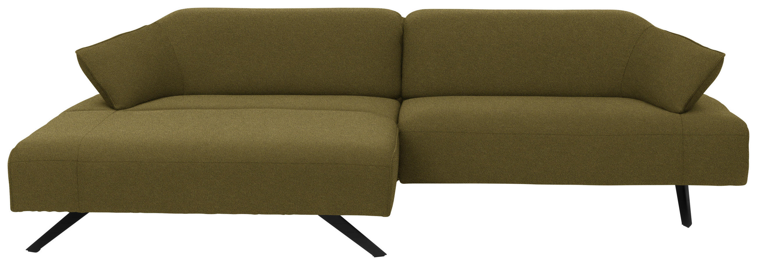 ECKSOFA in Struktur Hellgrün  - Anthrazit/Hellgrün, Design, Textil/Metall (165/276cm) - Himolla
