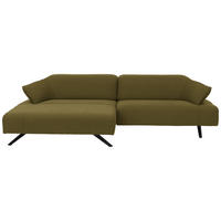 ECKSOFA in Struktur Hellgrün  - Anthrazit/Hellgrün, Design, Textil/Metall (165/276cm) - Himolla