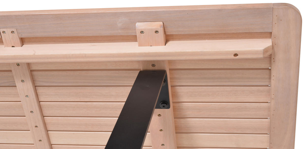 GARTENTISCH 208/89/74 cm Metall rechteckig  - Schwarz/Teakfarben, Design, Holz/Metall (208/89/74cm) - Ambia Garden