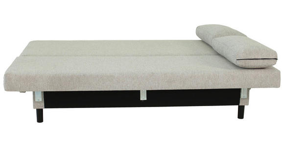 SCHLAFSOFA Lia in Webstoff Graubraun  - Graubraun/Schwarz, Design, Textil/Metall (197/84/92,5cm) - Hom`in