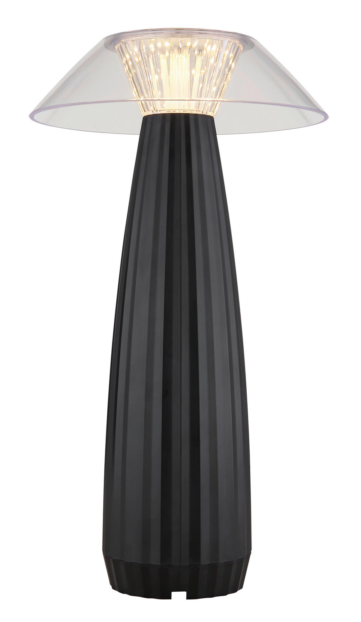 LED-TISCHLEUCHTE - Transparent/Schwarz, Design, Kunststoff (15,4/28cm) - Globo