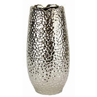 VASE 24 cm  - Silberfarben, Basics, Keramik (9/24cm)