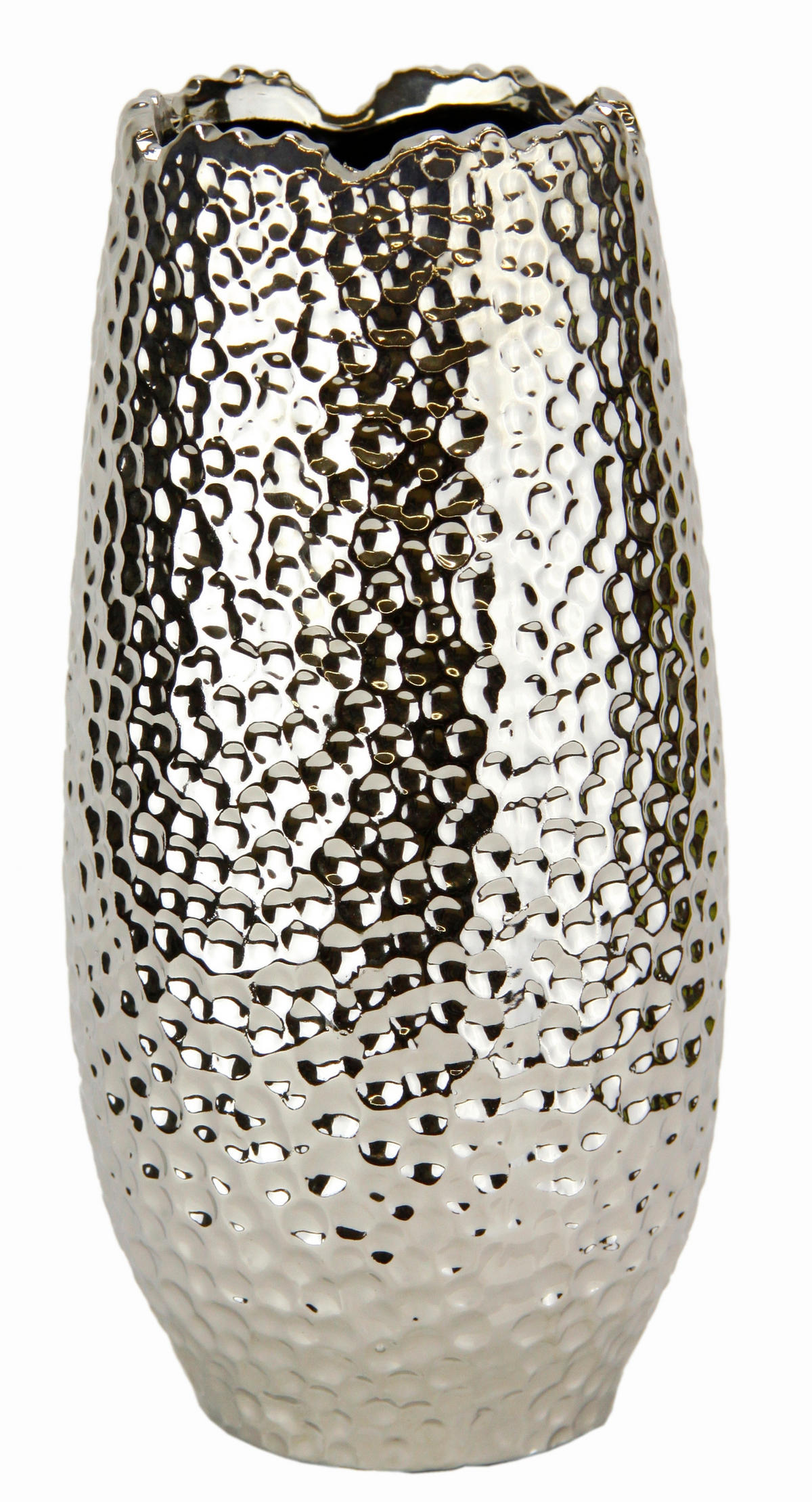VASE 24 cm  - Silberfarben, Basics, Keramik (9/24cm)