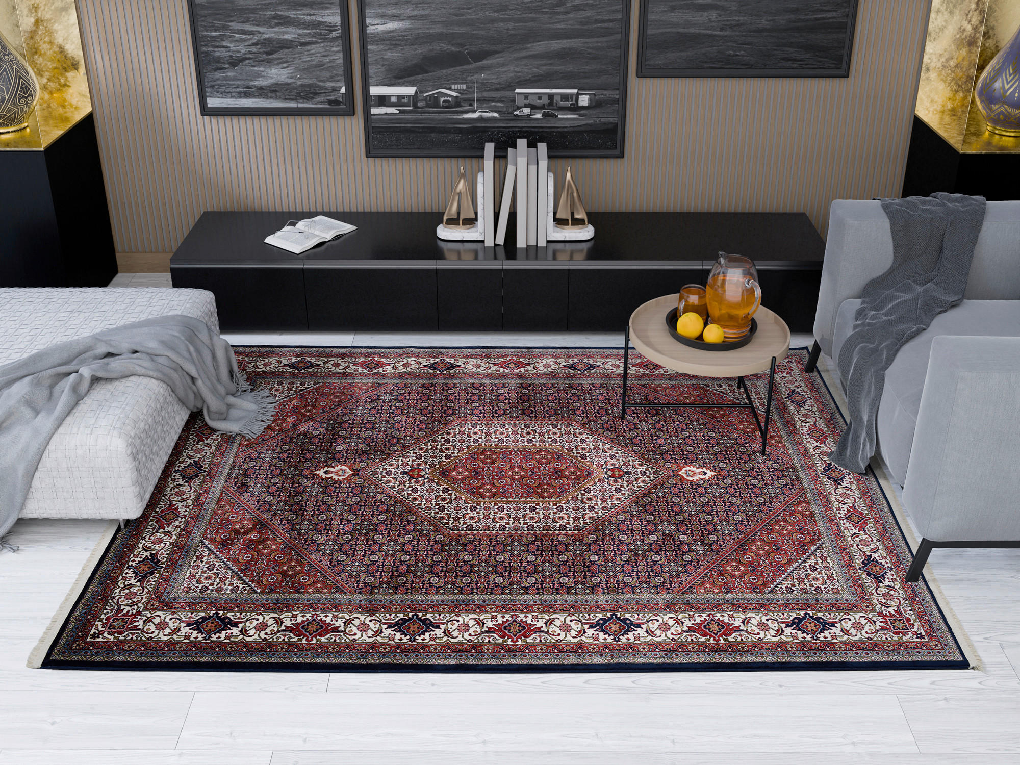 WEBTEPPICH 200/290 cm Mithras Bidjar Blau  - Blau, LIFESTYLE, Textil (200/290cm)