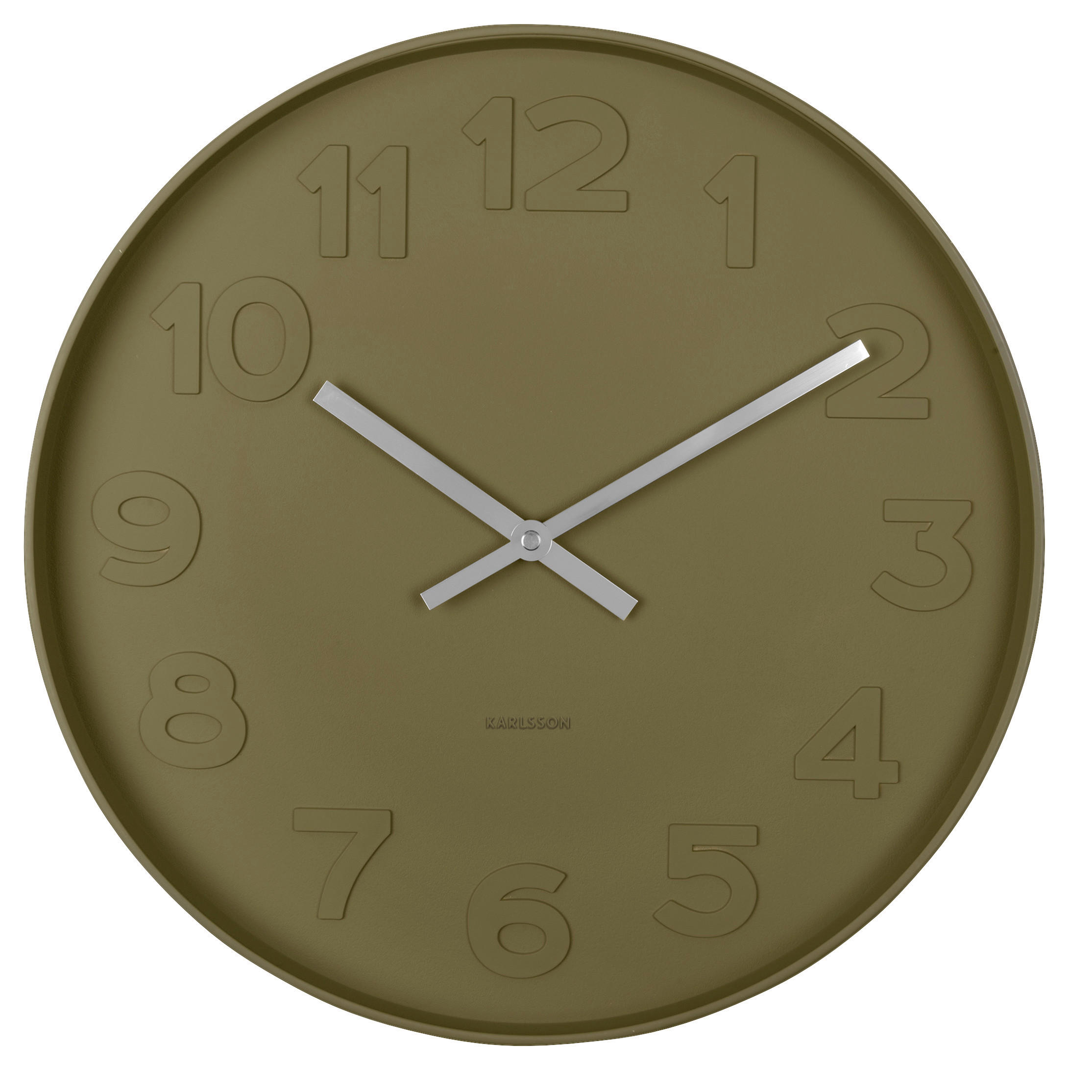 WANDUHR 37,5/37,5/6 cm   - Grün, Basics, Metall (37,5/37,5/6cm) - Karlsson