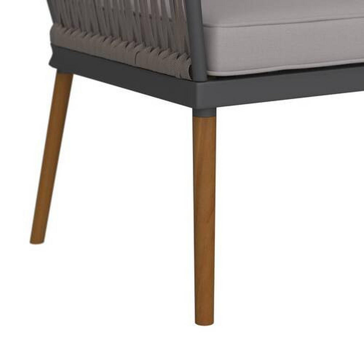 GARTENSET   - Schwarz/Akaziefarben, Modern, Holz/Textil (110/161,7/40/75,8/70/77cm) - Ambia Garden