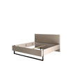 BETT 180/200 cm,  in Kaschmir, gepolstertes Kopfteil,  - Kaschmir/Schwarz, KONVENTIONELL, Textil/Metall (180/200cm) - Xora