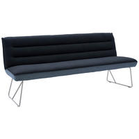 SITZBANK 218/89/68 cm Flachgewebe Blau, Edelstahlfarben, Dunkelblau  - Blau/Edelstahlfarben, Design, Textil/Metall (218/89/68cm) - Dieter Knoll