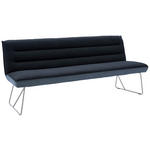SITZBANK 218/89/68 cm  in Blau, Edelstahlfarben, Dunkelblau  - Blau/Edelstahlfarben, Design, Textil/Metall (218/89/68cm) - Dieter Knoll