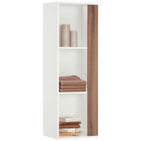 BADEZIMMERREGAL 40/120/30 cm  - Nussbaumfarben/Weiß, KONVENTIONELL, Holzwerkstoff (40/120/30cm) - Voleo