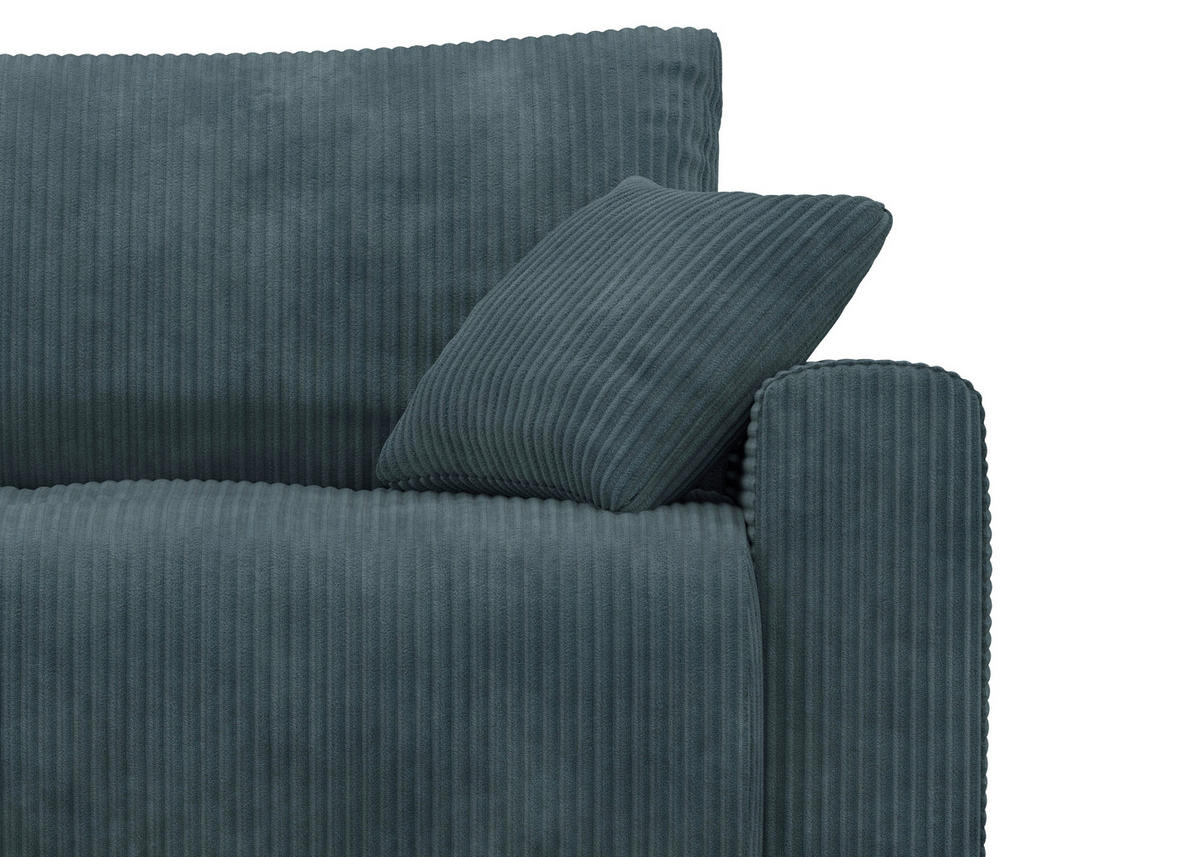 ECKSOFA - Petrol/Schwarz, KONVENTIONELL, Kunststoff/Textil (192/270cm) - Carryhome