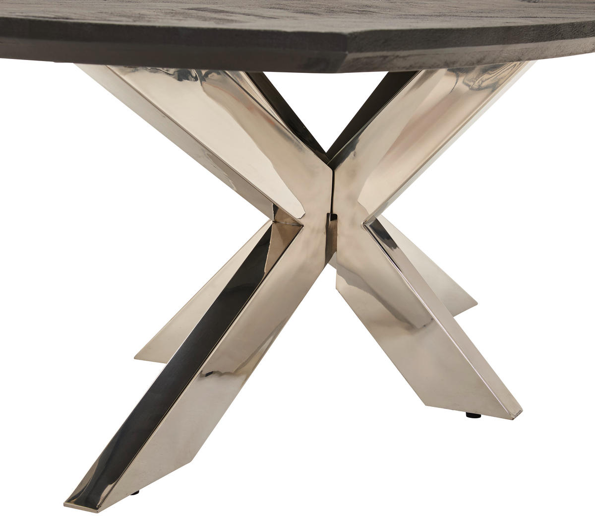 COUCHTISCH Mangoholz teilmassiv 130/45/70 cm rechteckig Schwarz, Edelstahlfarben  - Edelstahlfarben/Schwarz, Design, Holz/Metall (130/45/70cm) - Livetastic