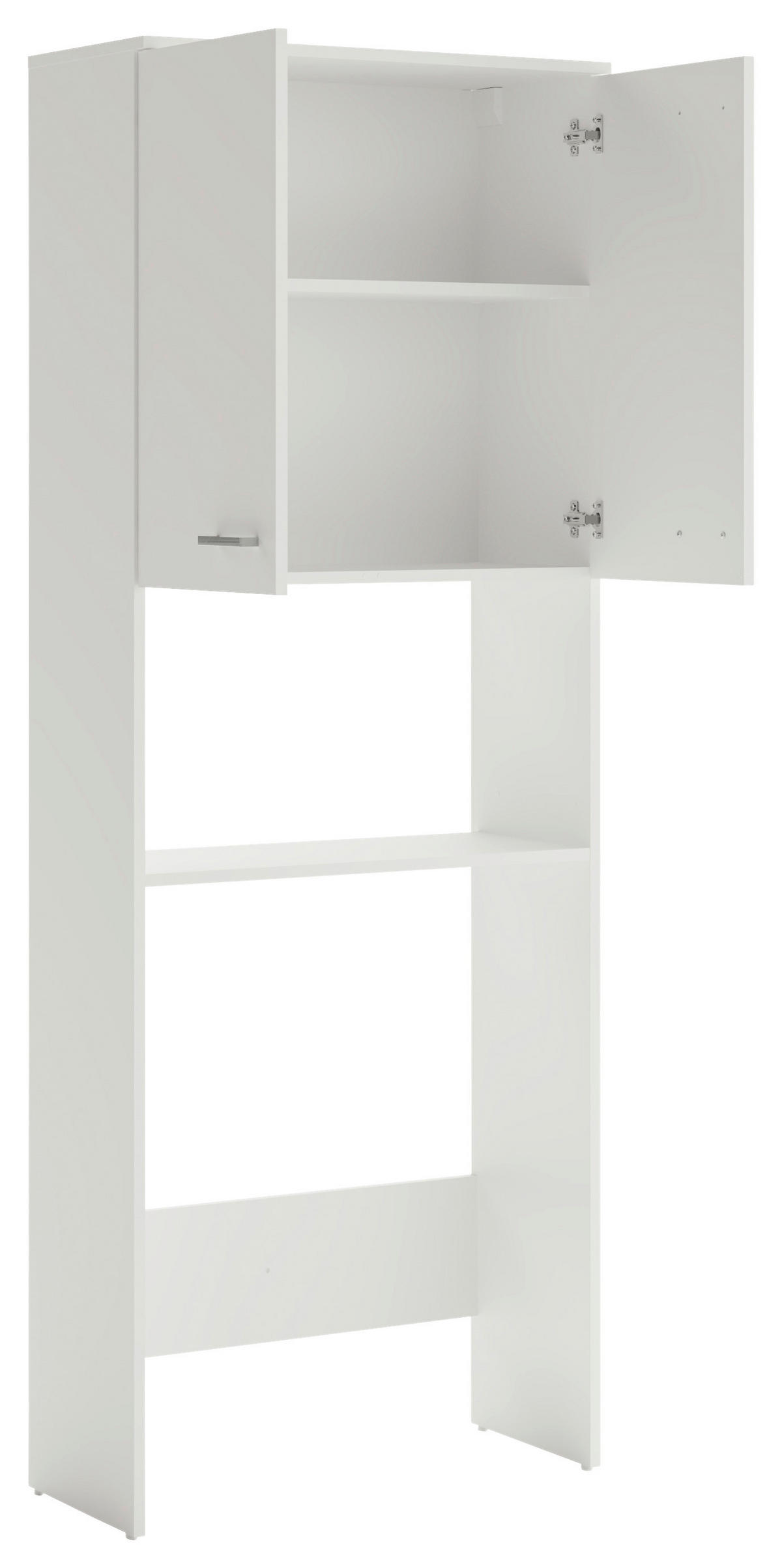 WASCHMASCHINENSCHRANK 70,3/188,6/32,6 cm  in Weiß  - Silberfarben/Weiß, Design, Holzwerkstoff/Kunststoff (70,3/188,6/32,6cm) - MID.YOU