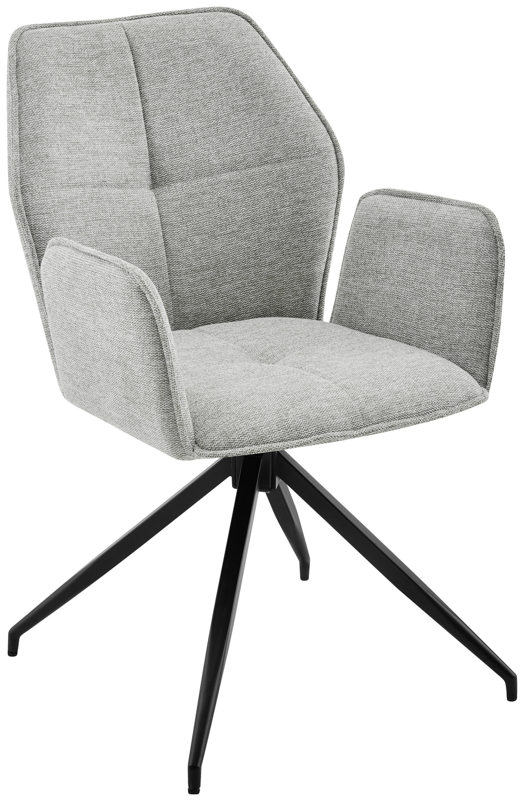 ARMLEHNSTUHL  in Eisen Webstoff  - Beige/Schwarz, Design, Textil/Metall (56/89/62cm) - Carryhome