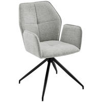 STOLIČKA S PODRÚČKAMI, železo, tkaná textília, čierna, béžová - čierna/béžová, Design, kov/textil (56/89/62cm) - Carryhome