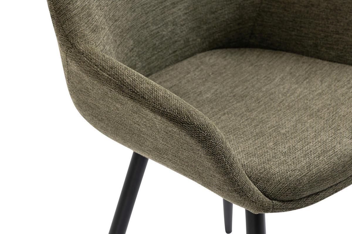 TISCHGRUPPE Grün, Walnussfarben  - Walnussfarben/Grün, MODERN, Holz/Textil (160/90/75cm) - Livetastic
