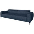 BIGSOFA Webstoff Dunkelblau  - Schwarz/Dunkelblau, KONVENTIONELL, Textil/Metall (280/80/110cm) - Carryhome