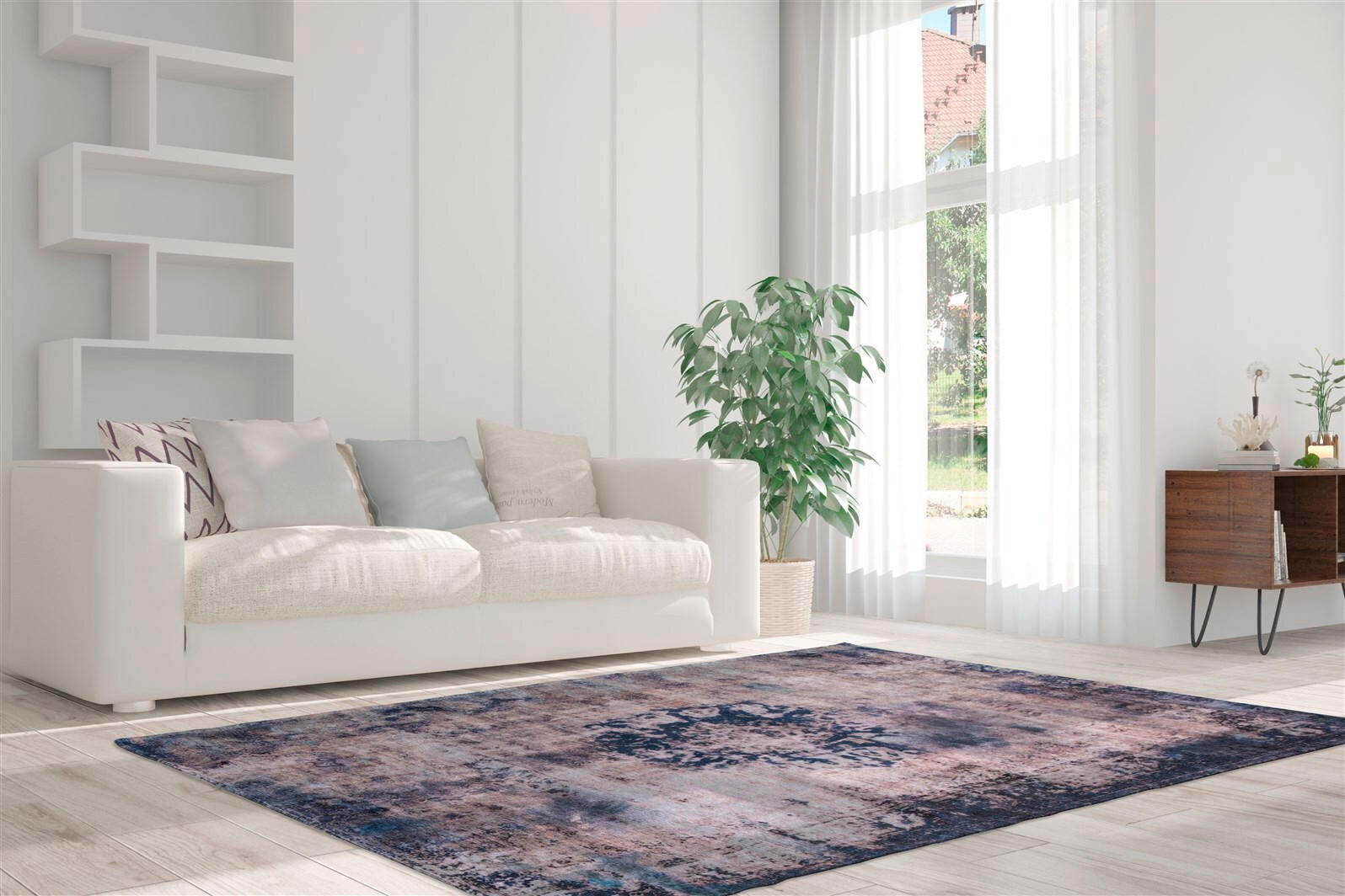 FLACHWEBETEPPICH 160/230 cm Vintage 8403 Blau Blau  - Blau, KONVENTIONELL, Textil (160/230cm)