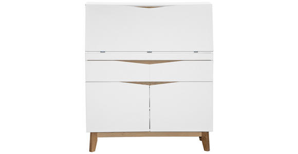 SEKRETÄR Stauraum - Eichefarben/Weiß, MODERN, Holz/Holzwerkstoff (96,5/113,5/40-76cm) - Venda