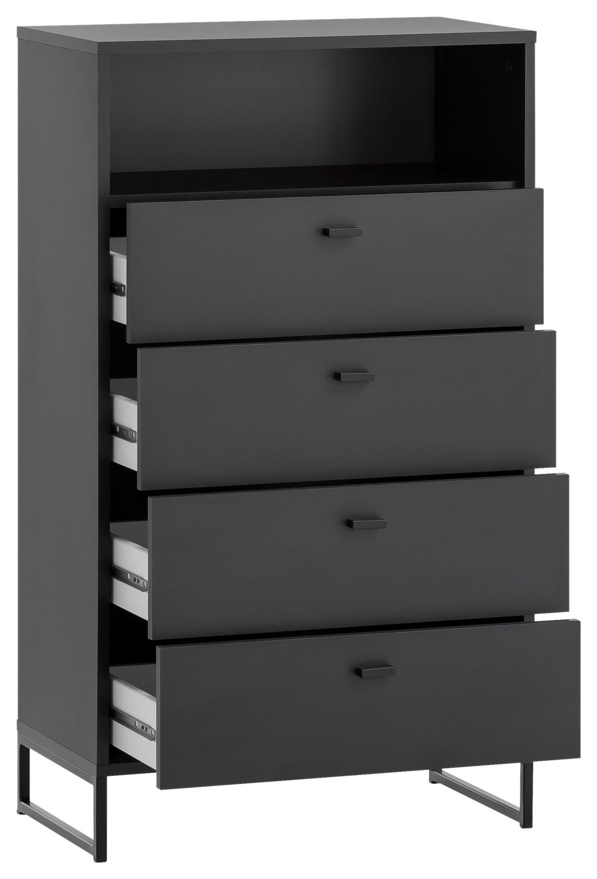 HIGHBOARD  in 60,2/103,9/33,1 cm  - Schwarz/Grün, LIFESTYLE, Holzwerkstoff/Metall (60,2/103,9/33,1cm) - MID.YOU