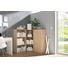 REGAL in 60/115,2/32 cm Eichefarben - Eichefarben/Schwarz, Design, Holzwerkstoff/Kunststoff (60/115,2/32cm) - CARRYHOME
