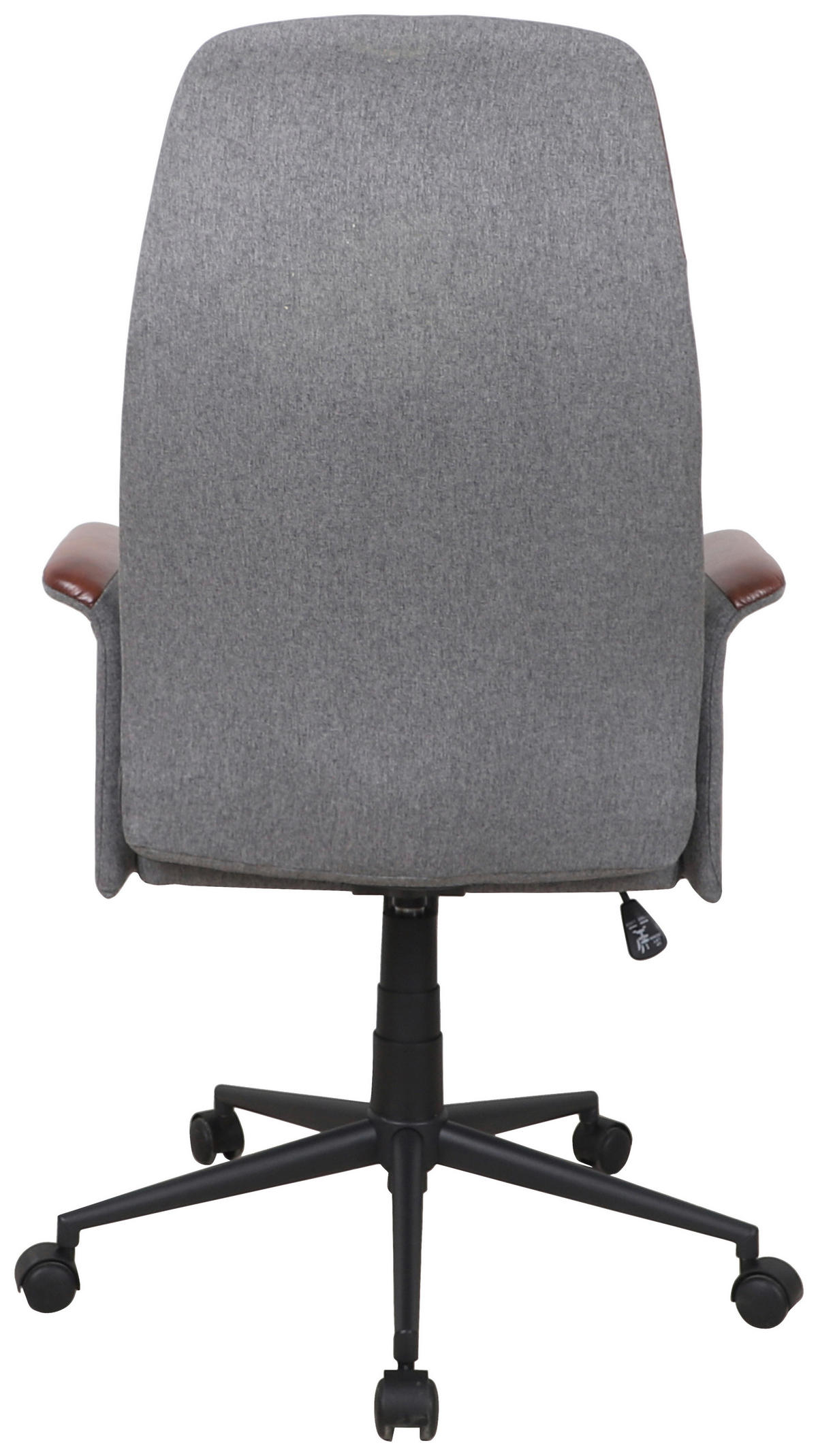 DREHSTUHL Lederlook, Flachgewebe Braun, Grau  - Schwarz/Braun, MODERN, Kunststoff/Textil (79/114,5/66cm) - MID.YOU