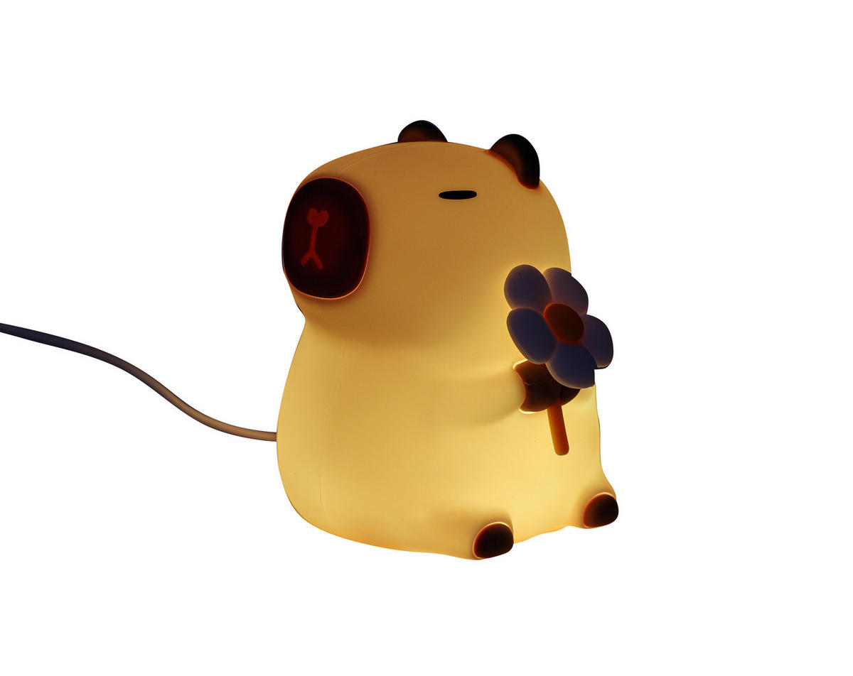 NACHTLICHT Capybara 9,2/11,1/9,1 cm   - Creme, Trend, Kunststoff (9,2/11,1/9,1cm) - Novel