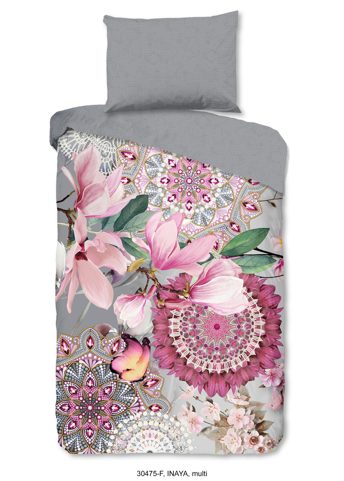 BETTWÄSCHE HIP Flanell, Biber 140/200 cm  - Multicolor/Hellgrau, Design, Textil (140/200cm)