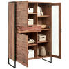 HIGHBOARD  in 95/148/40 cm  - Schwarz/Akaziefarben, Trend, Glas/Holz (95/148/40cm) - Ambia Home