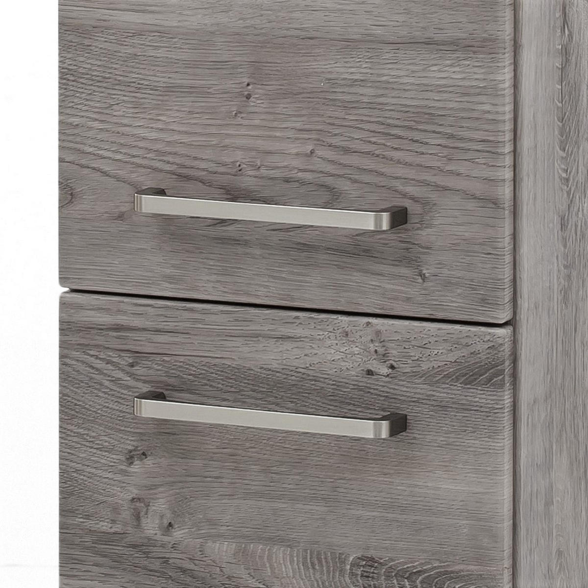 MIDISCHRANK  - Edelstahlfarben/Eichefarben, KONVENTIONELL, Holzwerkstoff/Kunststoff (30cm) - Held