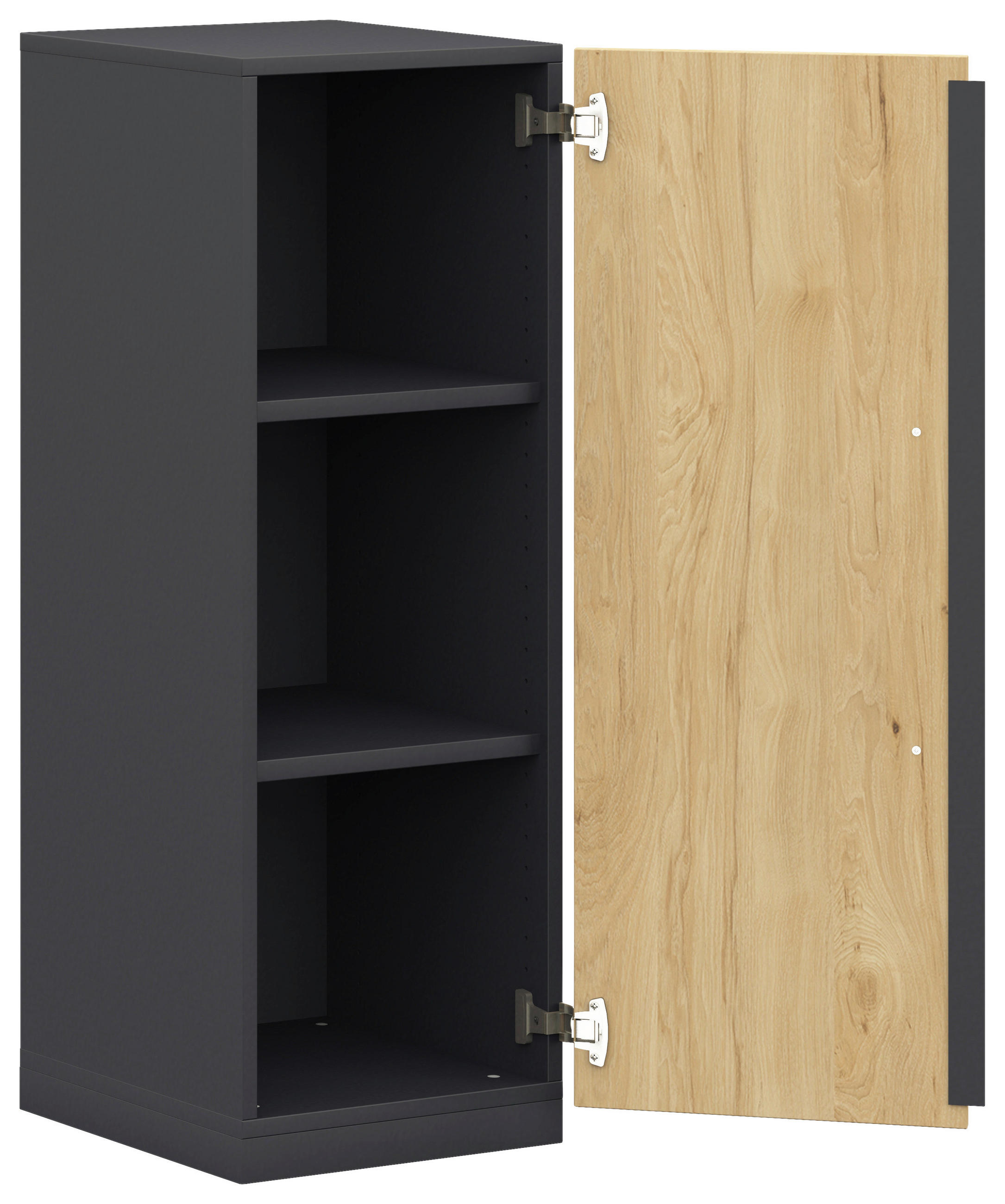 KOMMODE  in 40/112,5/41,9 cm  - Weiß/Hickory, Design, Holzwerkstoff/Metall (40/112,5/41,9cm) - Moderano