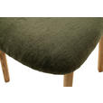 STUHL in Holz, Textil Olivgrün, Wildeiche  - Wildeiche/Olivgrün, KONVENTIONELL, Holz/Textil (50/82/57cm) - Venda