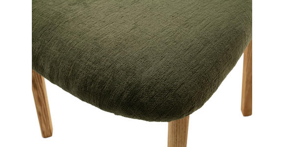 STUHL in Holz, Textil Olivgrün, Wildeiche  - Wildeiche/Olivgrün, KONVENTIONELL, Holz/Textil (50/82/57cm) - Venda