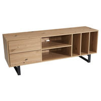 TV-BÄNK  i 150/55/40 cm  - svart/ekfärgad, Design, metall/trämaterial (150/55/40cm) - Livetastic
